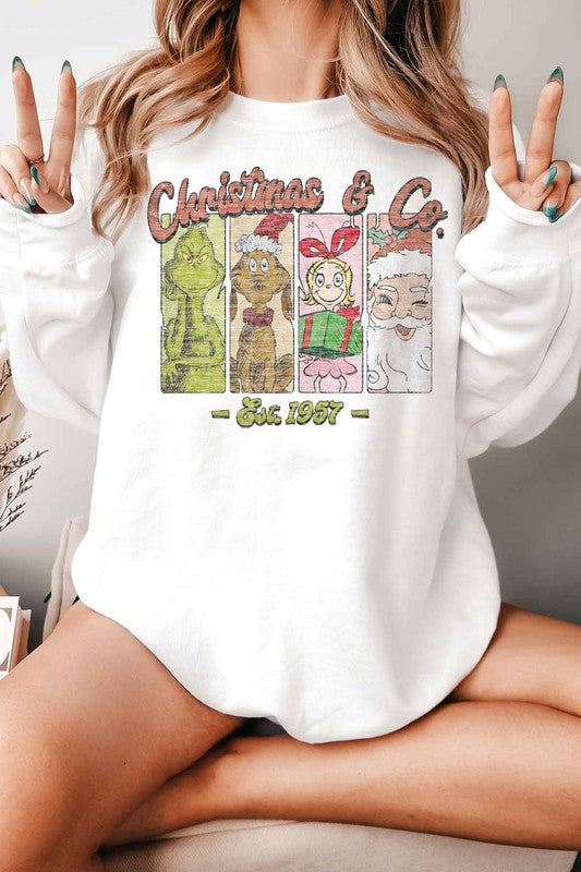Christmas Faces Graphic Sweatshirt