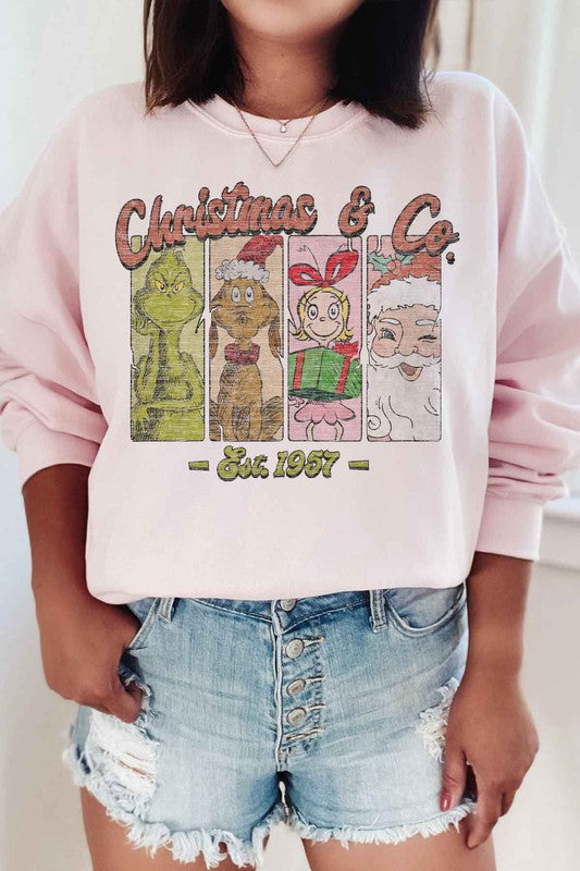 Christmas Faces Graphic Sweatshirt