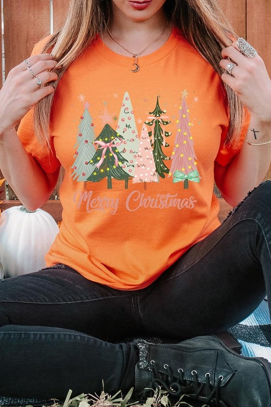 Coquette Christmas Trees Graphic Tee