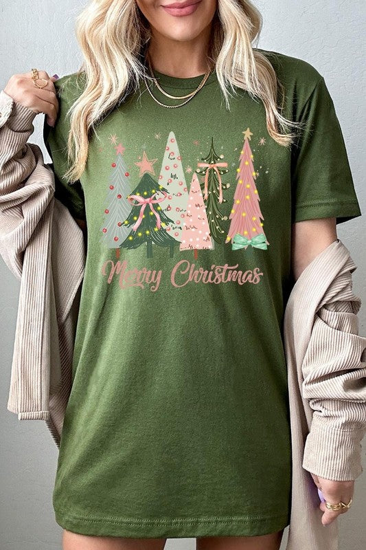 Coquette Christmas Trees Graphic Tee