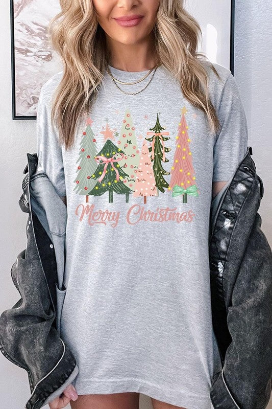 Coquette Christmas Trees Graphic Tee