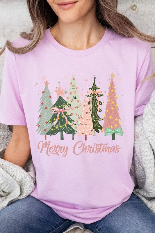 Coquette Christmas Trees Graphic Tee