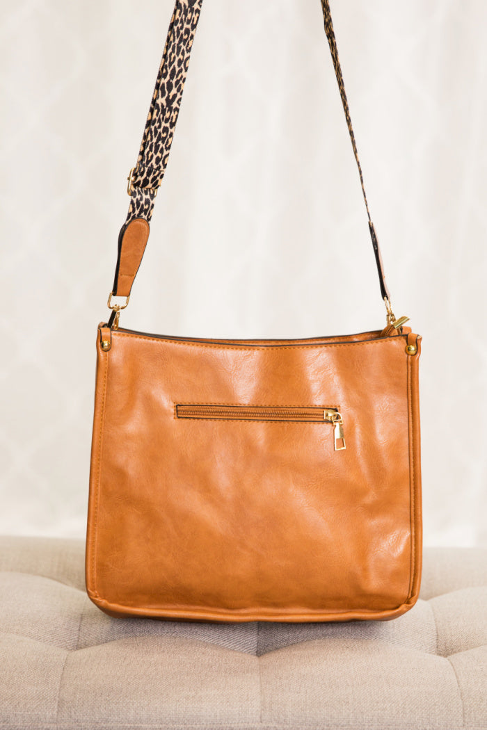 Callista Crossbody Handbag Purse | Animal Print Strap