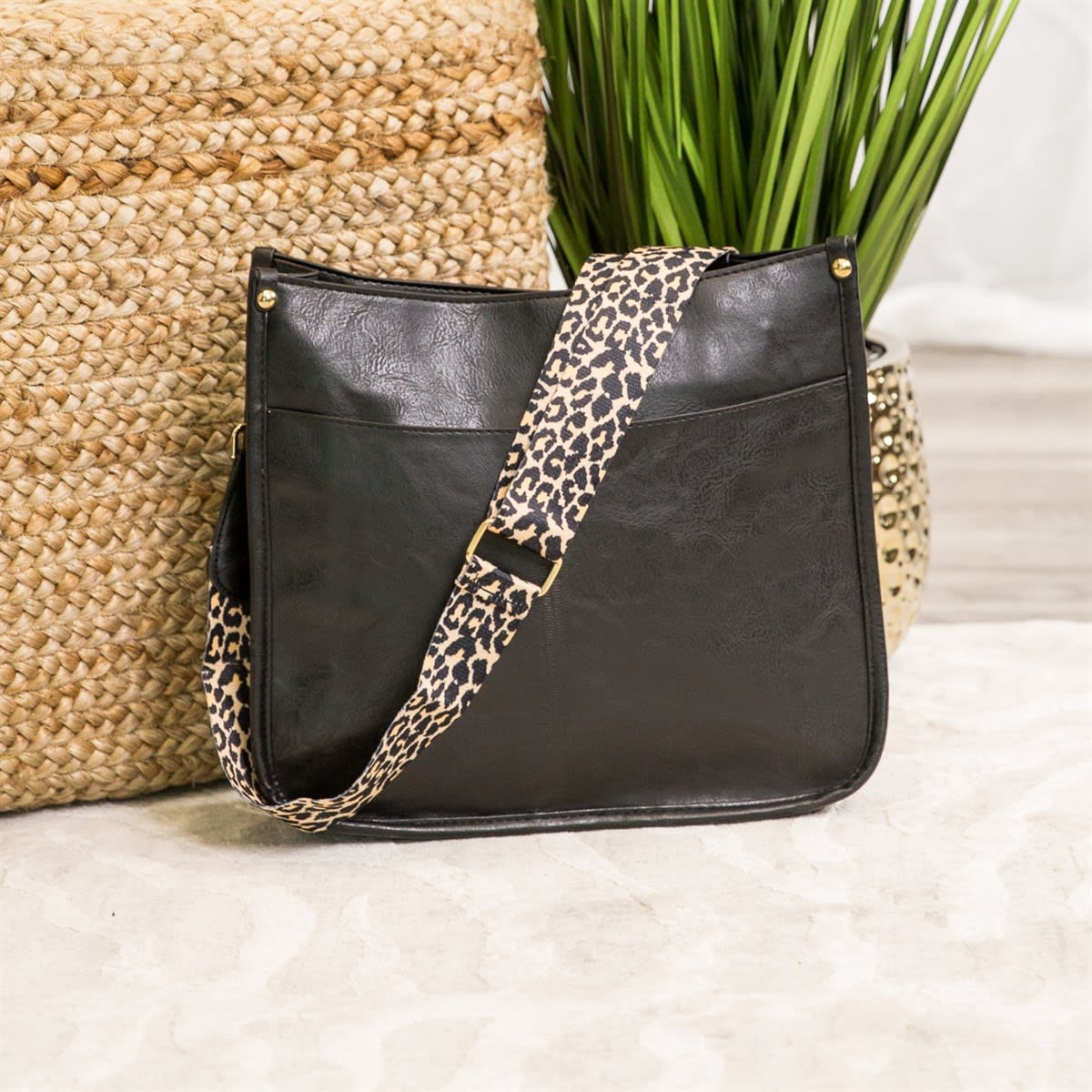 Callista Crossbody Handbag Purse | Animal Print Strap