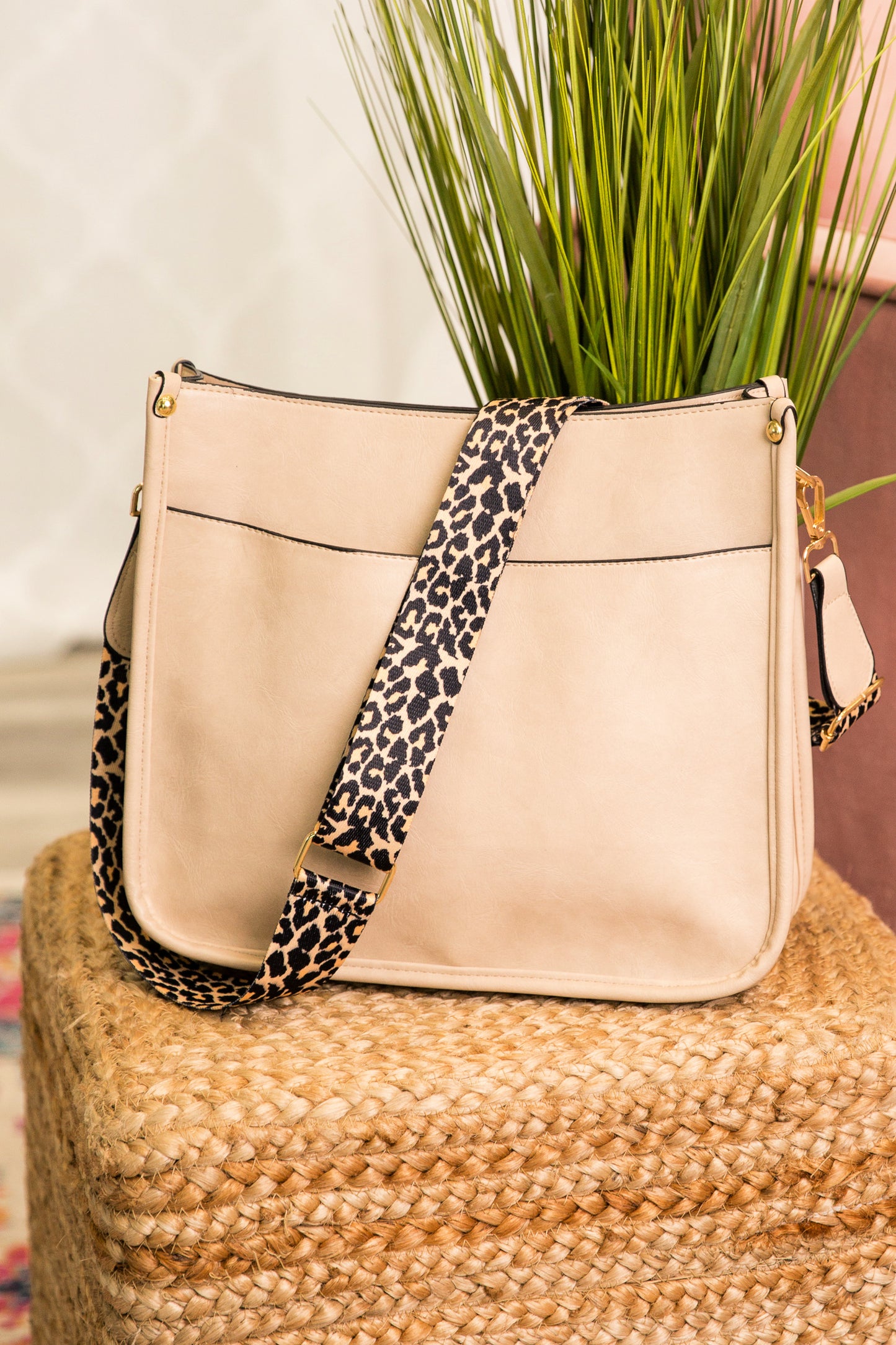 Callista Crossbody Handbag Purse | Animal Print Strap