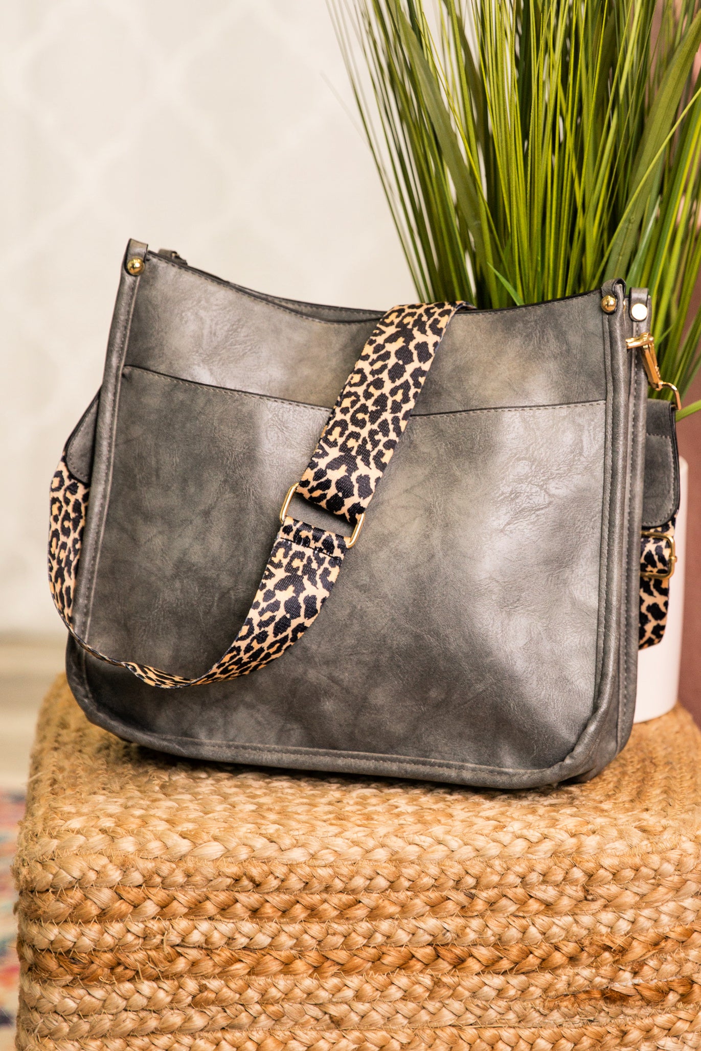 Callista Crossbody Handbag Purse | Animal Print Strap
