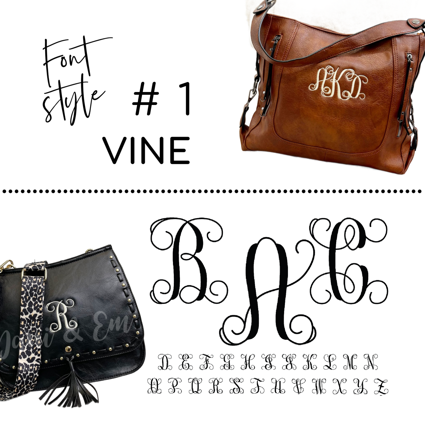 Monogram It: LAKIN Handbag