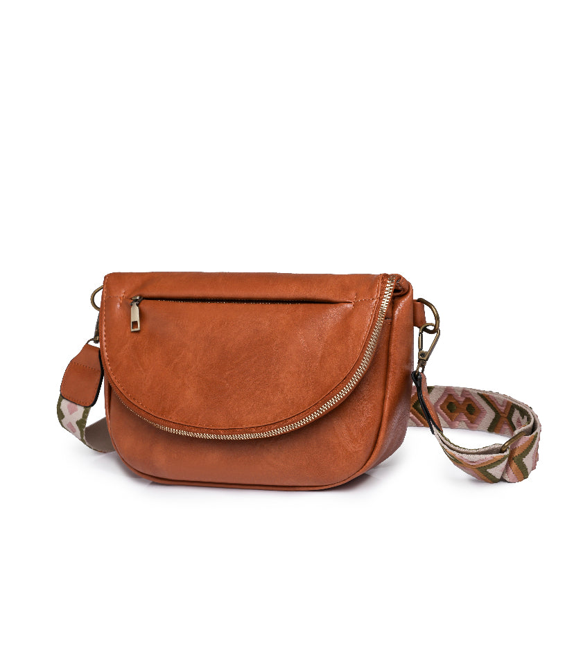 Harlie Zipper Foldover Crossbody