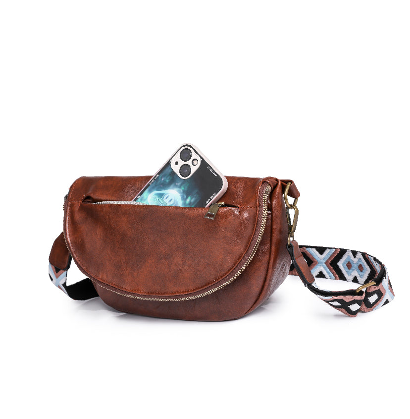 Harlie Zipper Foldover Crossbody