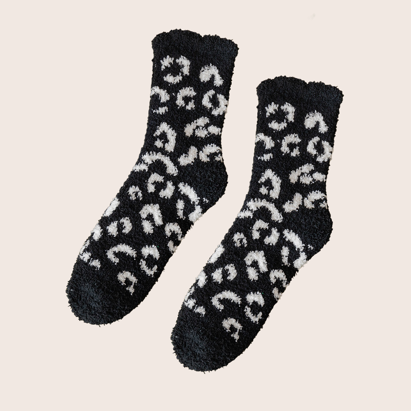 Leopard Lux Cozy Soft Socks | Holiday Stocking Stuffer Gift