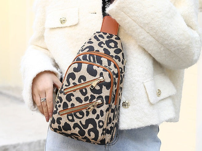 Animal Print Leopard Sling | Crossbody Bag