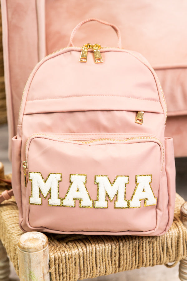 MAMA Backpack Gold Zipper Hardware Diaper Bag