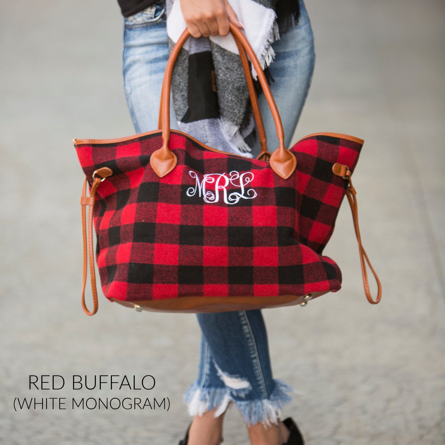 Monogram It: BUFFALO CHECK TOTE