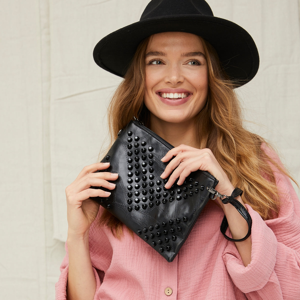 Skya Studded Clutch