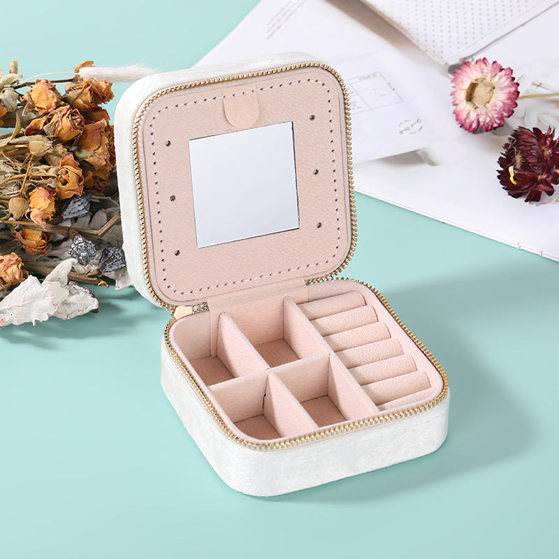 Velvet Square Jewelry | Accessory Travel Box