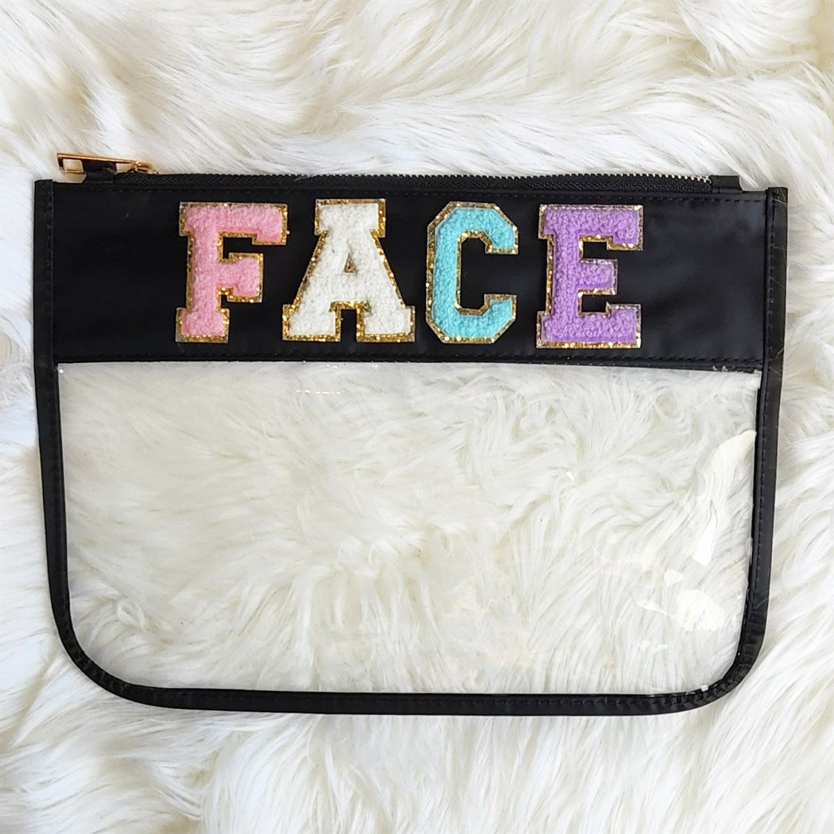 Varsity Letter Pouch | Travel Makeup Mama Organizer