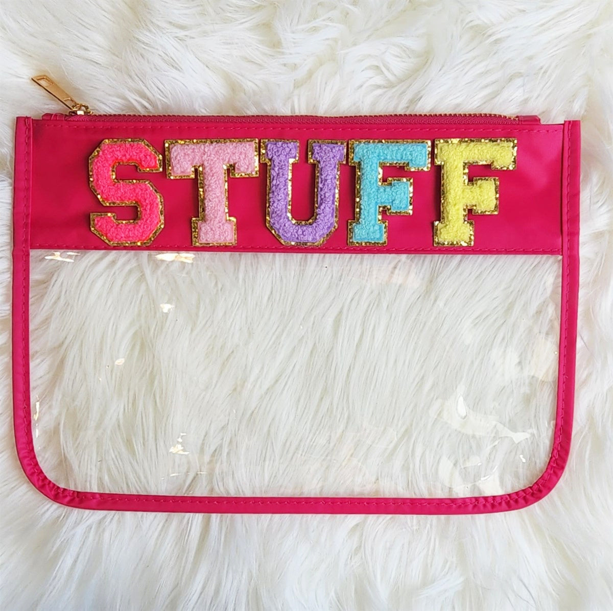 Varsity Letter Pouch | Travel Makeup Mama Organizer