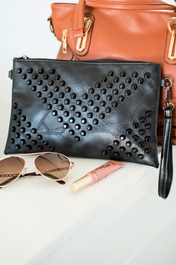 Skya Studded Clutch