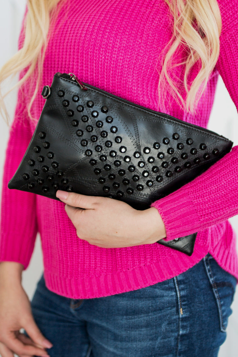 Skya Studded Clutch