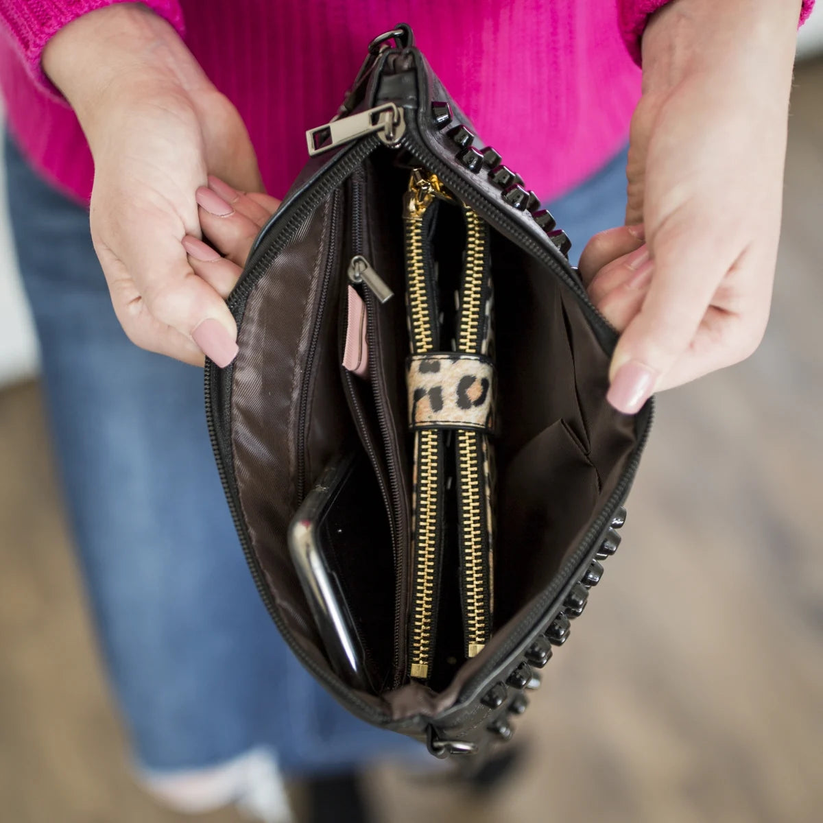 Skya Studded Clutch