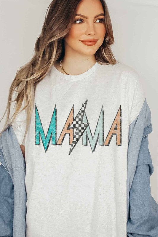 CHECKER LIGHTNING MAMA GRAPHIC TEE / T-SHIRT