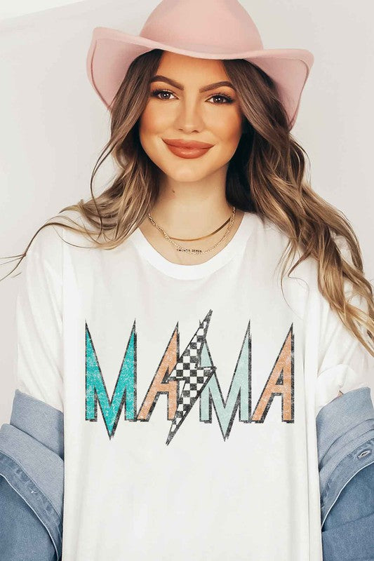 CHECKER LIGHTNING MAMA GRAPHIC TEE / T-SHIRT