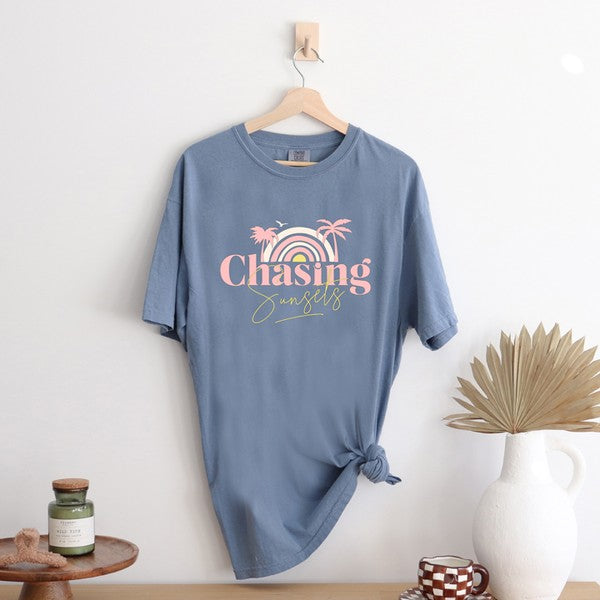 Chasing Sunsets Rainbow Garment Dyed Tee