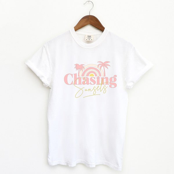 Chasing Sunsets Rainbow Garment Dyed Tee