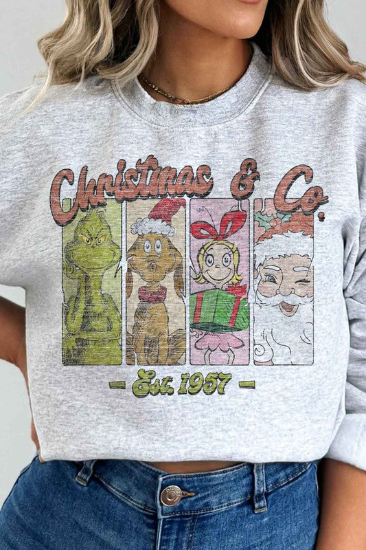 Christmas Faces Graphic Sweatshirt