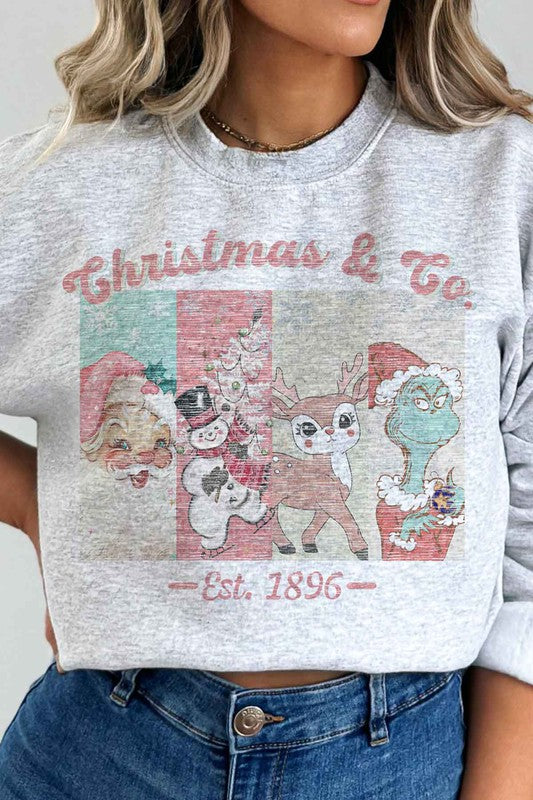 Christmas Faces Graphic Sweatshirt