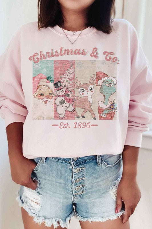 Christmas Faces Graphic Sweatshirt