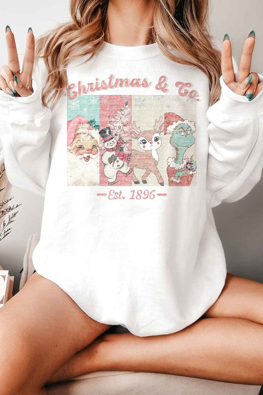 Christmas Faces Graphic Sweatshirt