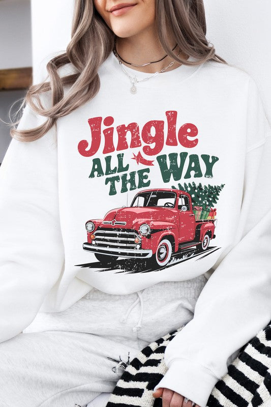 Jingle All The Way Christmas Fleece Sweatshirt