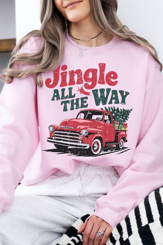 Jingle All The Way Christmas Fleece Sweatshirt