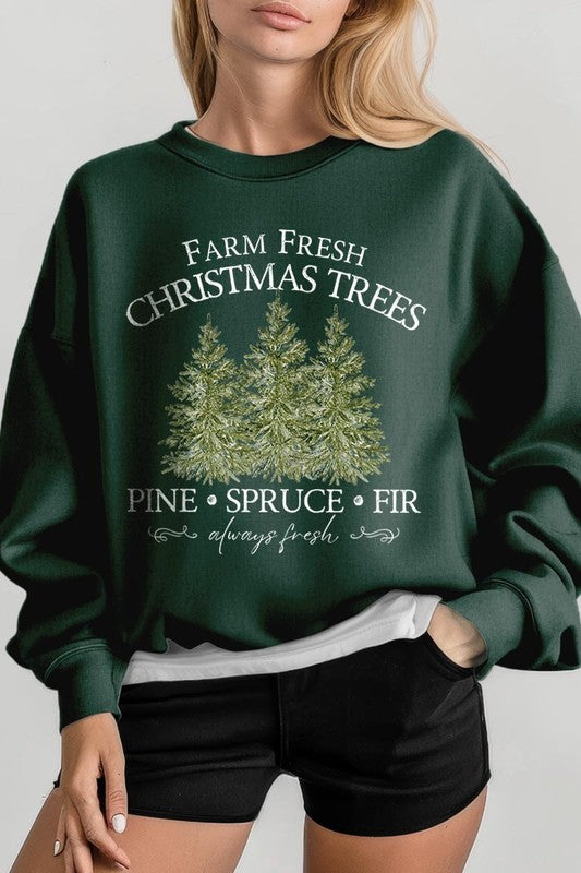 Farm Fresh Christmas Trees Graphic Sweatshirts