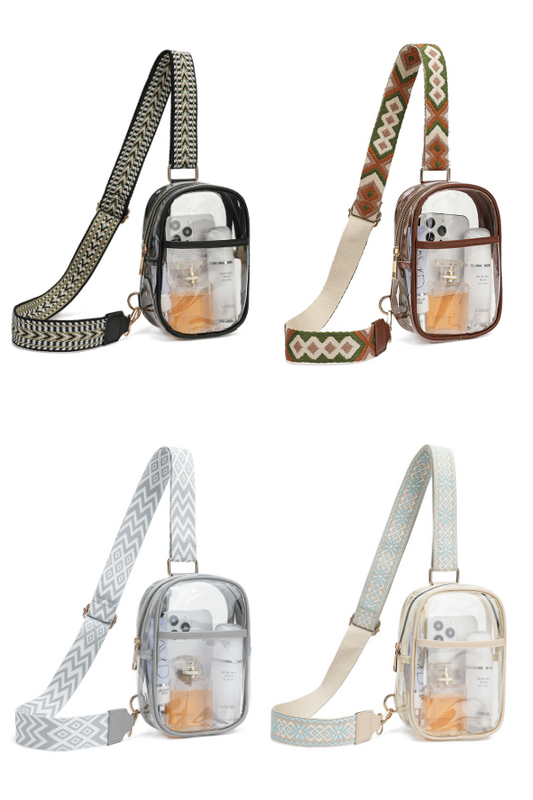 Easy Travels Clear Stadium Sling | Crossbody Bag