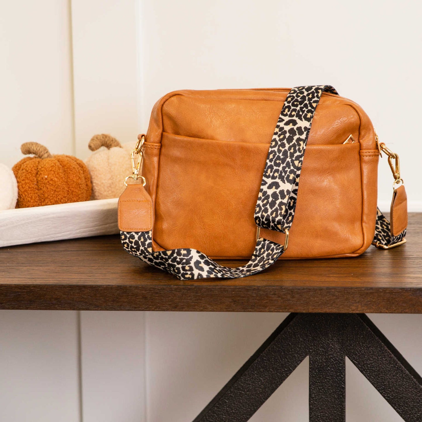 Brecklynn Crossbody | Leopard Strap Handbag