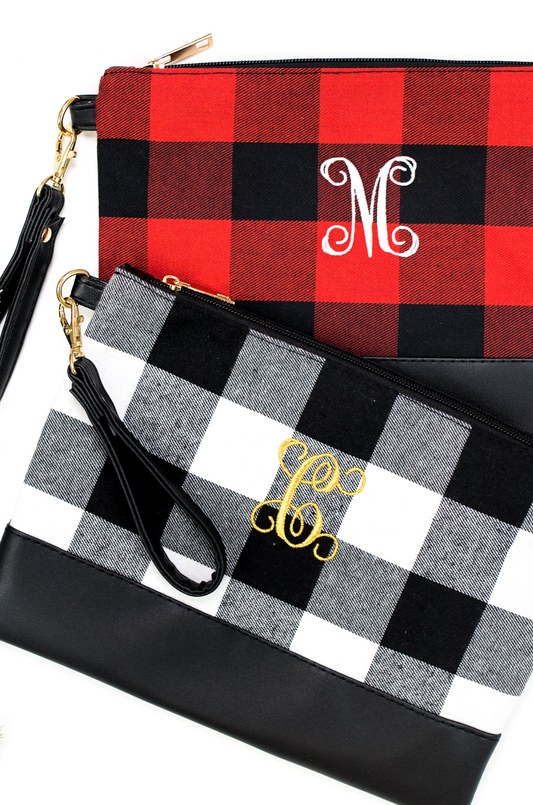 Monogram It: BUFFALO CHECK Clutch