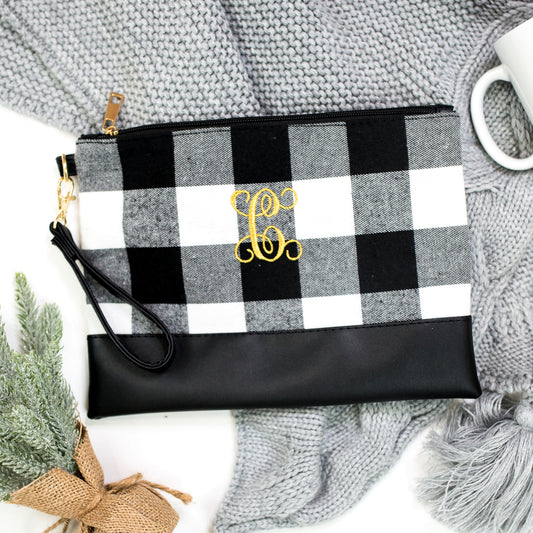 Monogram It: BUFFALO CHECK Clutch