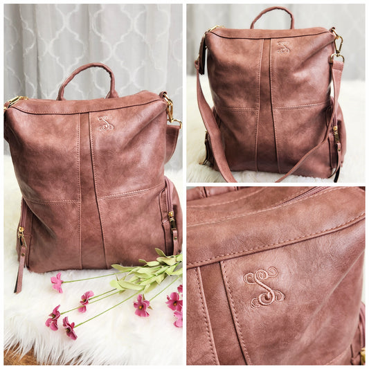 Monogram It: CHARIS Convertible Backpack