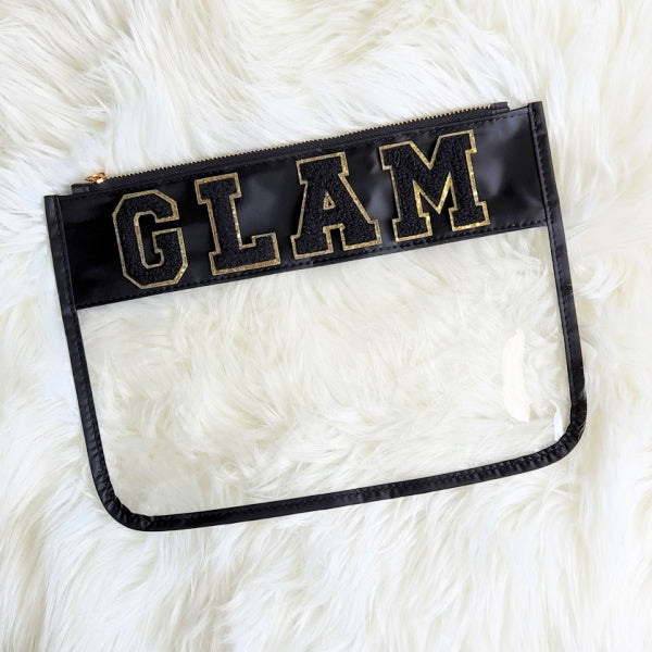 Varsity Letter Pouch | Travel Makeup Mama Organizer