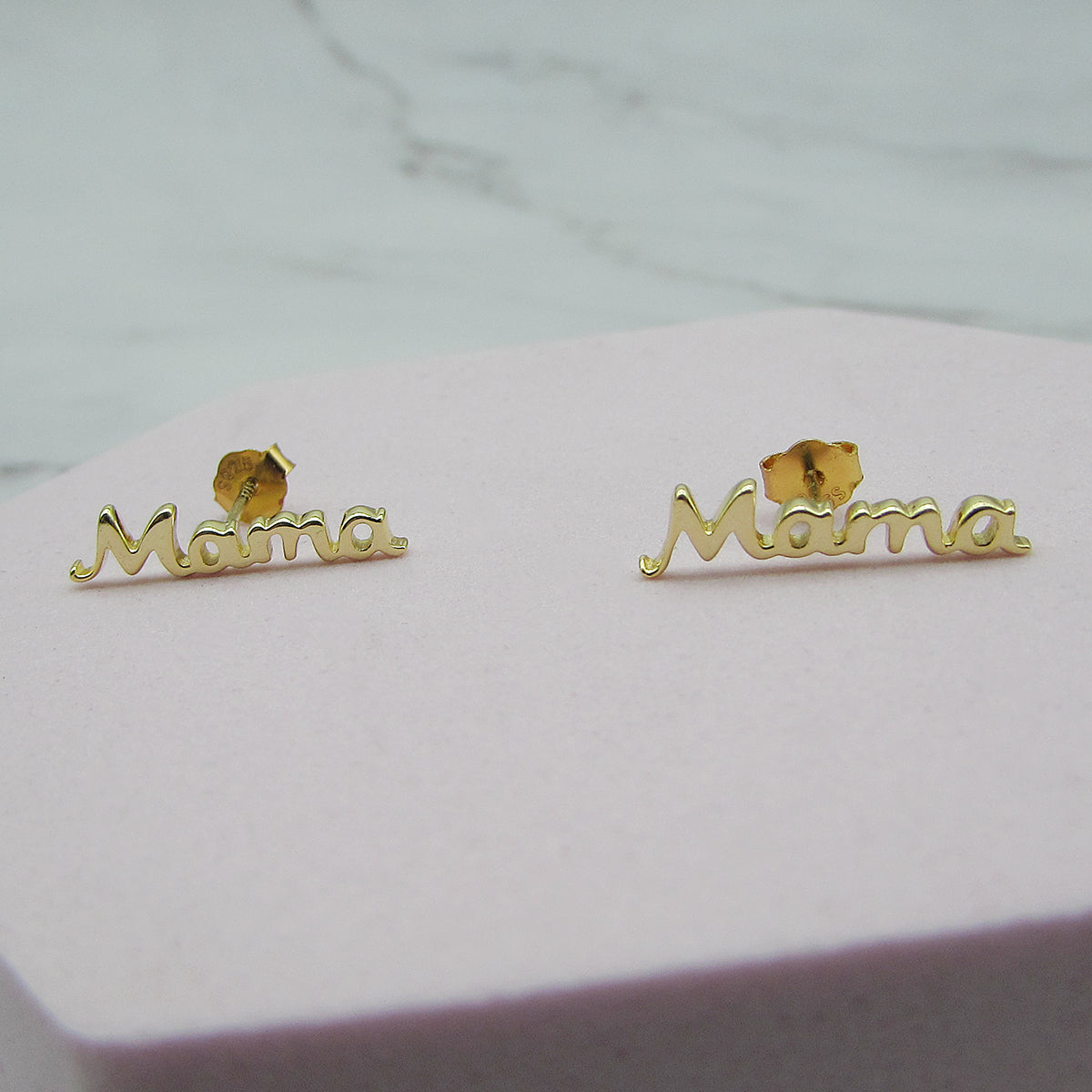 Cursive Mama Earrings | 925