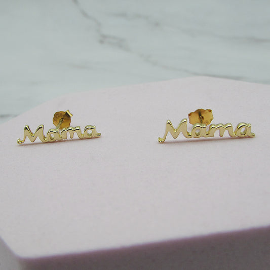 Cursive Mama Earrings | 925