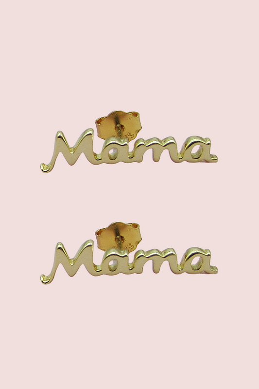 Cursive Mama Earrings | 925