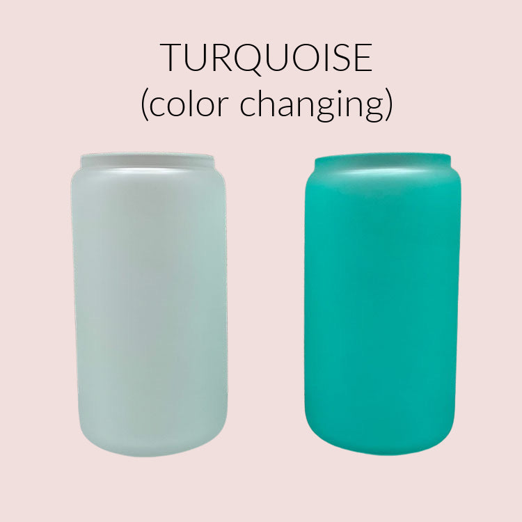 Color Changing Glass Iced Coffee Cup Wood Lid Dani & Em