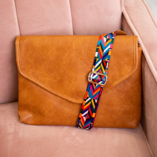 Jaelee Foldover Crossbody | Colored Strap
