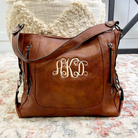 Monogram LAKIN Handbag Purse Bag | Vegan Leather | Trendy Boutique Handbag | Luxury Monograms Personalized