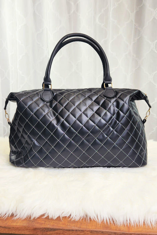 Quilted Lux Designer Weekender | Weekend Travel Bag