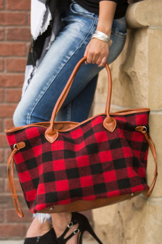 Monogram It: BUFFALO CHECK TOTE