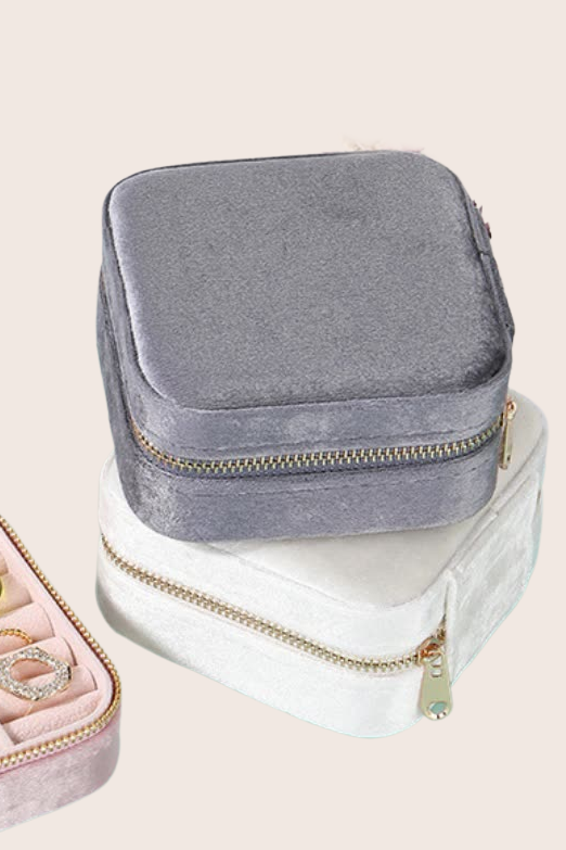 Velvet Square Jewelry | Accessory Travel Box